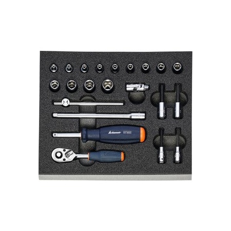 Garant Socket set 1/4 inch in Heavy Duty Foam, 22 Pc 953701 22